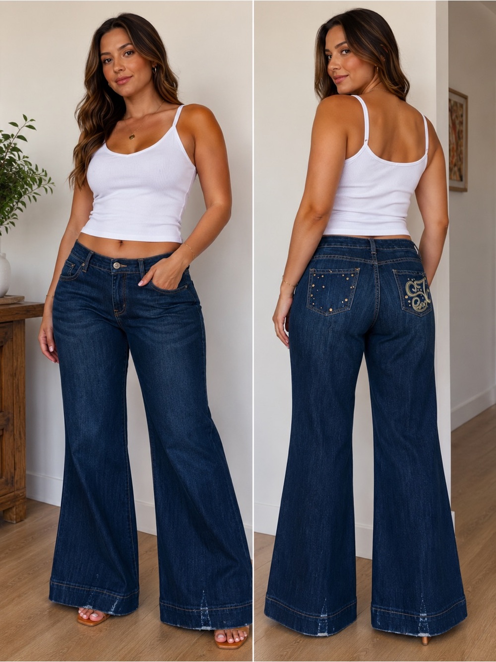 Seven7 Dark Wash Bootcut Flare Stretch Jeans Women’s Size 10 32” Inseam Mid Rise